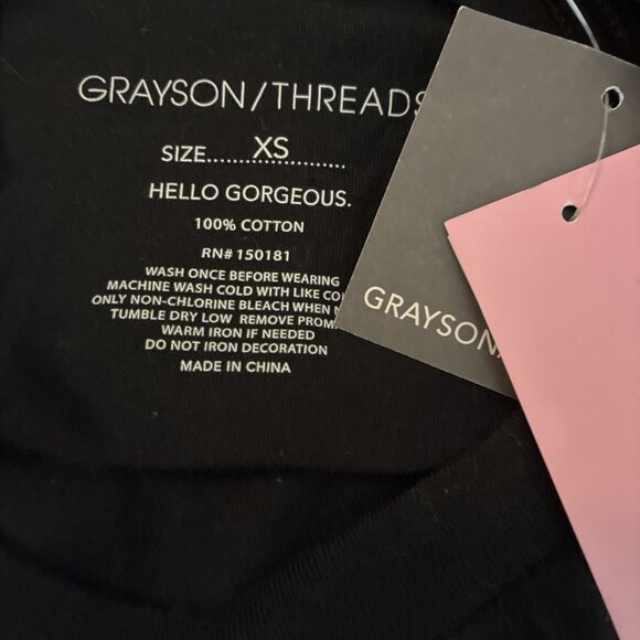 Grayson Threads Womens Size XS Black Graphic T Shirt Future Is Ours World Tour - Picture 5 of 5